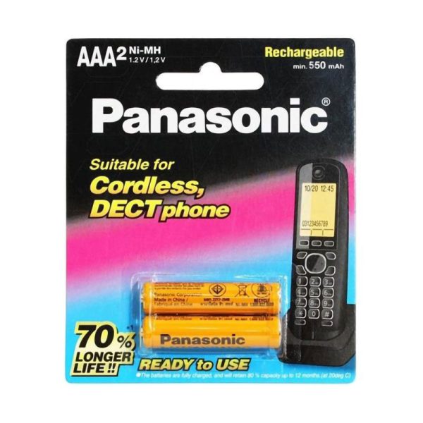 باطری نیم قلمی قابل شارژ پاناسونیک 550mah