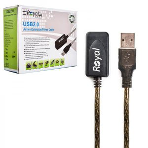 کابل افزایش طول 2.0 USB رویال (Royal) طول 20 متر برددار کد 7241 - سیکاس کالا کابل افزایش طول 2.0 USB رویال (Royal) طول 20 متر برددار
