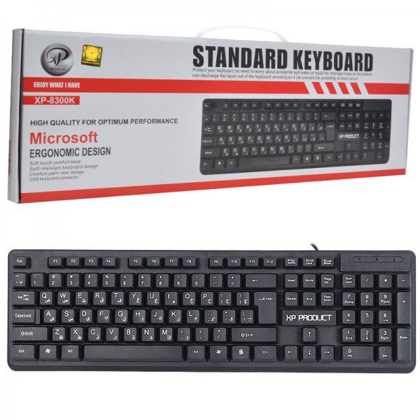 کیبورد سیم دار ایکس پی (XP) مدل XP-8300K کد 4079 - سیکاس کالا کیبورد سیم دار ایکس پی (XP) مدل XP-8300K