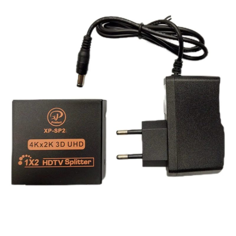 تبدیل اسپیلیتر 1به 2 HDMI 4K آداپتوردار XP-SP2T — تصویر 3