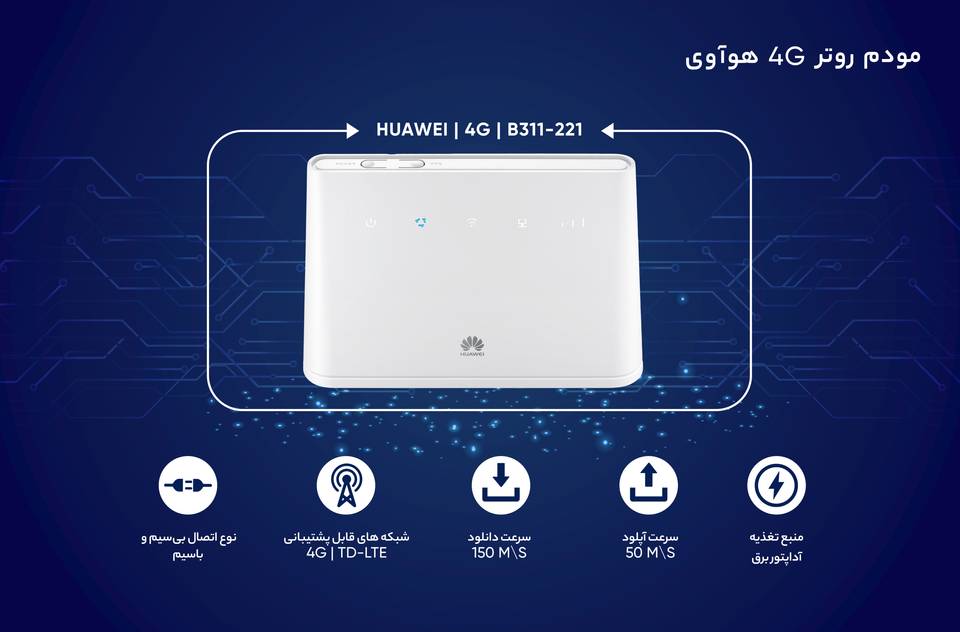سیکاس کالا مودم 4G هواوی مدل B311-221 کد 4306