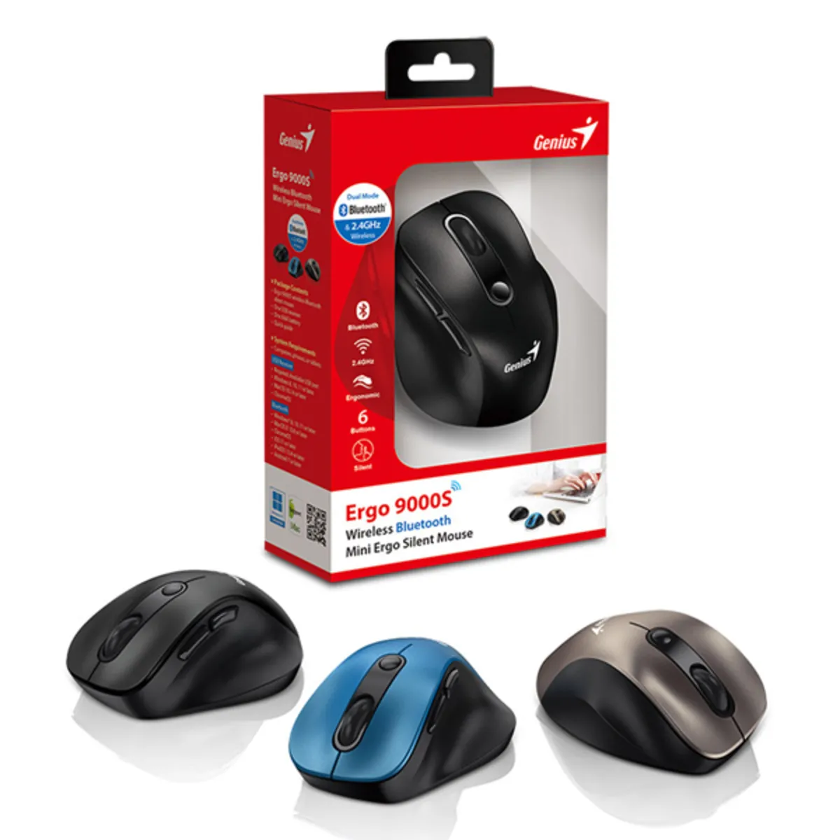 mouse-bluetooth-wireless-genius-Ergo-9000s-3 ماوس بیسیم جنیوس مدل Ergo 9000s کد 7411-7412 — تصویر 6