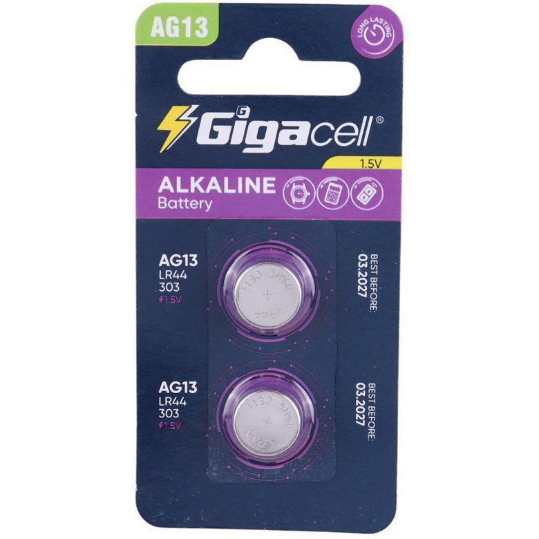 باطری سکه ای Gigacell Alkaline AG13 بسته 2 عددی کد 7502 - سیکاس کالا باطری سکه ای Gigacell Alkaline AG13 بسته 2 عددی — تصویر 2