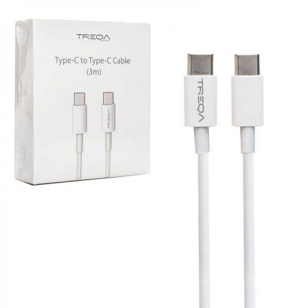 کابل تایپ سی به تایپ سی (Type-C to Type-C) ترکا (TREQA) طول 3 متر مدل CA-3015 کد 7416 - سیکاس کالا کابل تایپ سی به تایپ سی (Type-C to Type-C) ترکا (TREQA) طول 3 متر مدل CA-3015 — تصویر 2