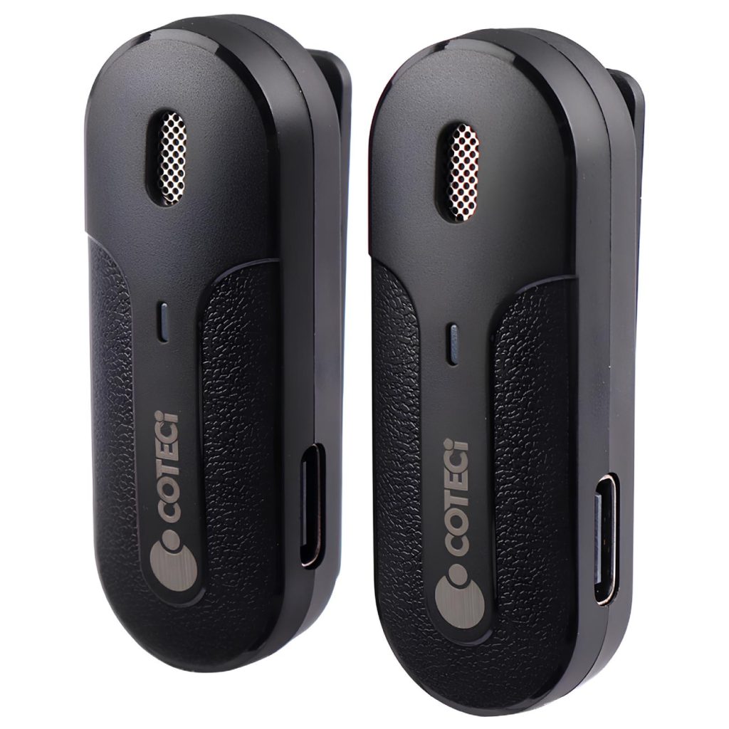 میکروفن بیسیم 2کاربره COTECI مدل 74009 پورت تایپ سی — تصویر 2