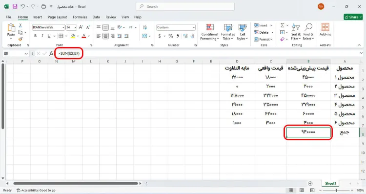 سیکاس کالا فرمول نویسی در اکسل با هوش مصنوعی؛ سریع ترین روش نوشتن فرمول‌ در اکسل
