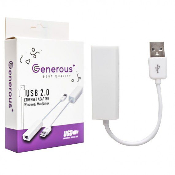 تبدیل-usb-به-lan-جنروس-generous تبدیل USB2 TO LAN برند Generous