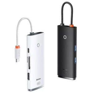 هاب USB-C شش پورت بیسوس مدل Lite WKQX050101 — تصویر 6