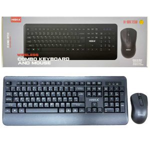 کیبورد و ماوس هیسکا مدل H-MK15W ا Hiska H-MK15W wireless Keyboard and Mouse