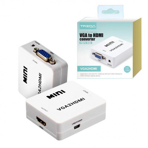 تبدیل VGA to HDMI ترکا (TREQA) مدل HDV-552 کد 7819 - سیکاس کالا تبدیل VGA to HDMI ترکا (TREQA) مدل HDV-552