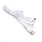 کابل 3 سر اندروید تایپ سی آیفون ترکا (TREQA) 20W مدل CA-868 — تصویر 4