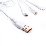 کابل 3 سر اندروید تایپ سی آیفون ترکا (TREQA) 20W مدل CA-868 — تصویر 2