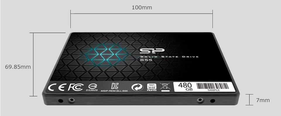 سیکاس کالا اس اس دی اینترنال سیلیکون پاور مدل Slim S55 ظرفیت 120 گیگابایت کد 7994