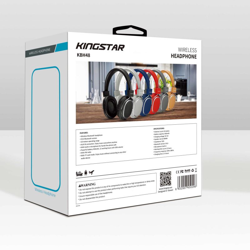 هدفون بی سیم کینگ استار مدل KBH48 کد 4242-7985 — تصویر 2