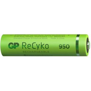 باطری شارژی نیم قلم شارژی جیپی GP مدل ریسایکو 950 میلی آمپر دو عددی
