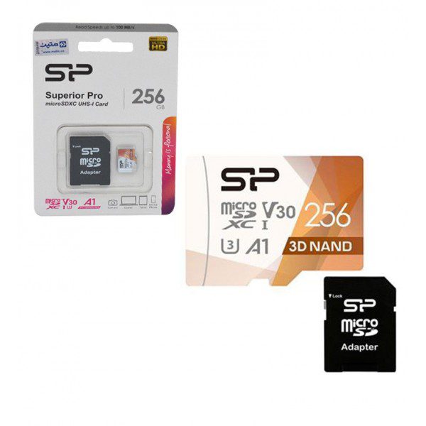 کارت حافظه microSDXC سیلیکون پاور مدل Superior Pro کلاس 10 استاندارد UHS-I U3 سرعت 100MBps ظرفیت 256 گیگابایت — تصویر 2