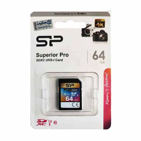 کارت حافظه 64 گیگابایت SD سیلیکون پاور Superior Pro SDXC UHS-I کلاس C10 U3