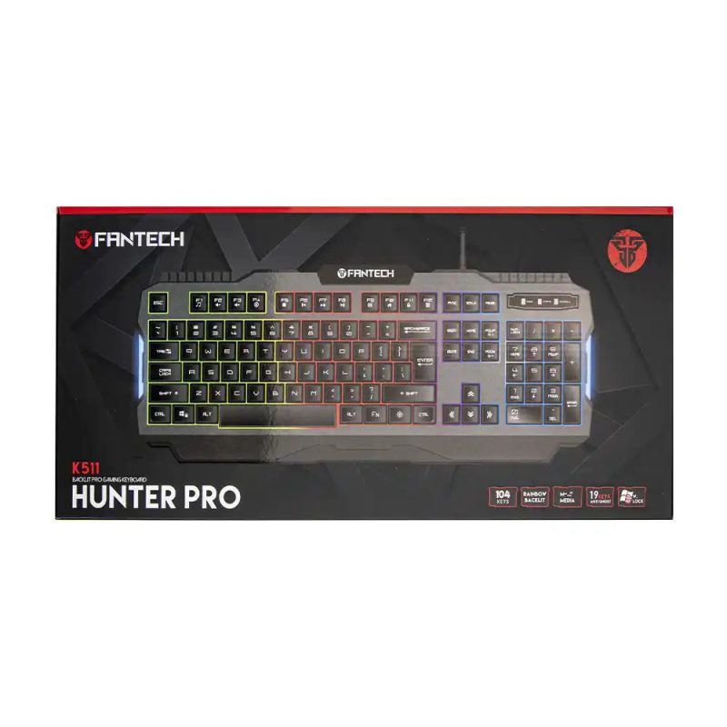 کیبورد باسیم گیمینگ فنتک مدل HUNTER PRO K511 — تصویر 2
