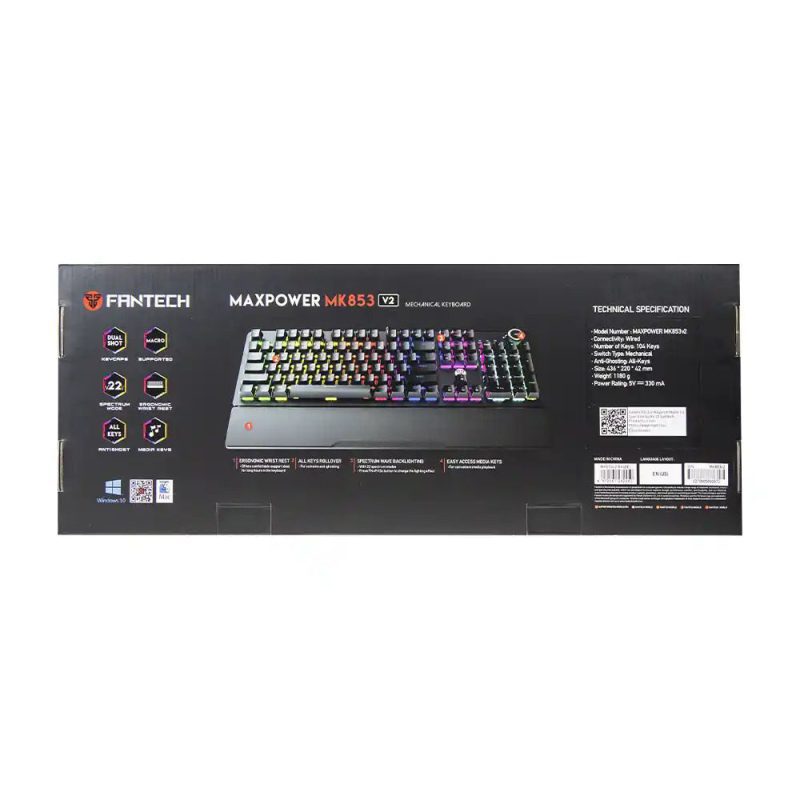کیبورد باسیم گیمینگ فنتک مدل MAXPOWER MK853V2 کد 8358-8357