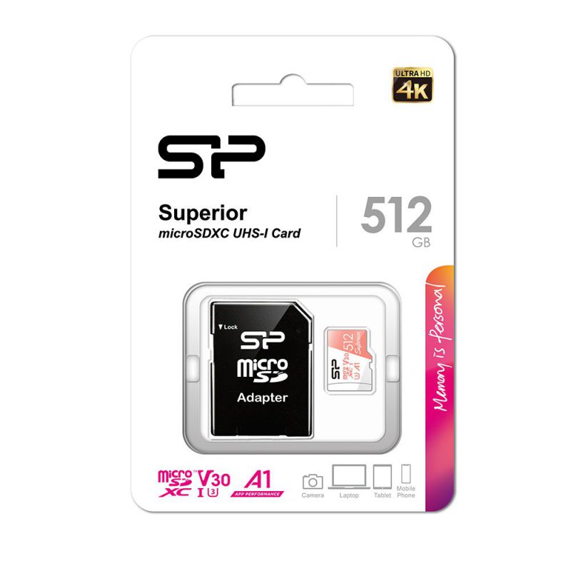 کارت حافظه سیلیکون پاور مدل Superior microSDXC UHS-I Card با ظرفیت 512 گیگابایت 100MB/s