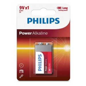 باطری کتابی فیلیپس مدل Power Alkaline 6LR61P1B/97