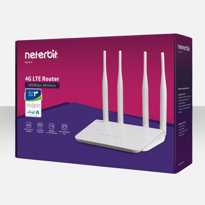 روتر 4G LTE بی سیم نتربیت مدل NW-431F — تصویر 4