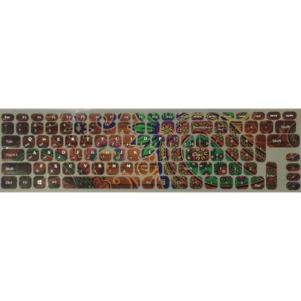 برچسب حروف فارسی کیبورد طرح بته جقه کد 8440 - سیکاس کالا برچسب حروف فارسی کیبورد طرح بته جقه