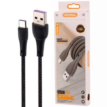 کابل تایپ سی فست شارژ Original F-D003 3A 1m