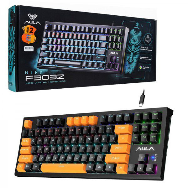 کیبورد مکانیکی گیمینگ AULA F3032 کد 8543 - سیکاس کالا کیبورد مکانیکی گیمینگ AULA F3032 — تصویر 2