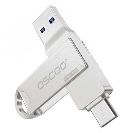 فلش مموری USB 3.1 & USB-C اسکو مدل Oscoo CU-002 ظرفیت 256 گیگابایت کد 8613 - سیکاس کالا فلش مموری USB 3.1 & USB-C اسکو مدل Oscoo CU-002 ظرفیت 256 گیگابایت — تصویر 3