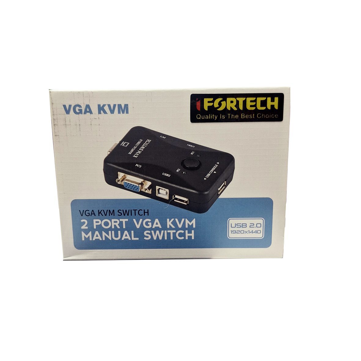 KVM سوئیچ 2 پورت USB دستی ایفورتک Ifortech کد 8702 - سیکاس کالا KVM سوئیچ 2 پورت USB دستی ایفورتک Ifortech — تصویر 2