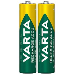 باطری نیم قلمی شارژی وارتا 1000mAh بسته 2 عددی