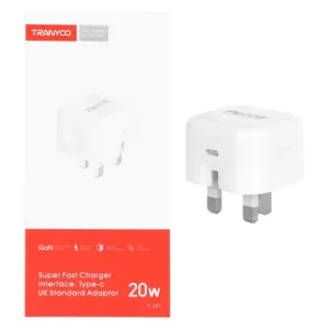 شارژر دیواری سه پین فست و PD تک پورت ترانیو مدل T-AP3 20W — تصویر 2
