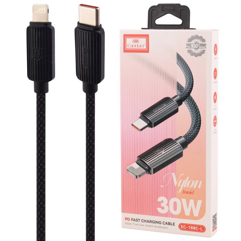 کابل تبدیل فست شارژ Earldom EC-188C-L Type-C To Lightning PD 30W 1m — تصویر 4