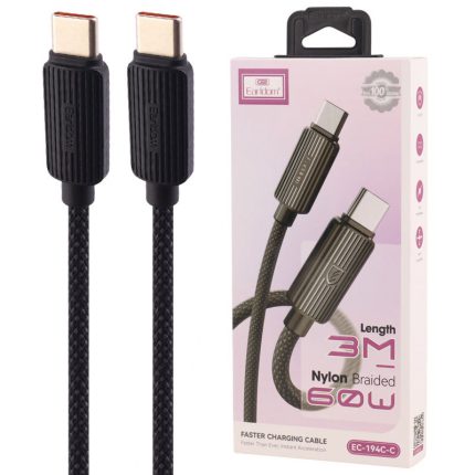 کابل تبدیل فست شارژ Earldom EC-194C-C Type-C To Type-C 60W 3m کد 8811 - سیکاس کالا کابل تبدیل فست شارژ Earldom EC-194C-C Type-C To Type-C 60W 3m — تصویر 5