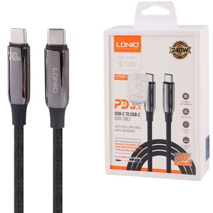 کابل تبدیل فست شارژ Ldino LC922C Type-C To Type-C PD3.1 5A 240W 2m کد 8806 - سیکاس کالا کابل تبدیل فست شارژ Ldino LC922C Type-C To Type-C PD3.1 5A 240W 2m