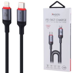 کابل تبدیل فست شارژ Yesido CA184 Type-C To Lightning 3A PD 27W 2m — تصویر 5