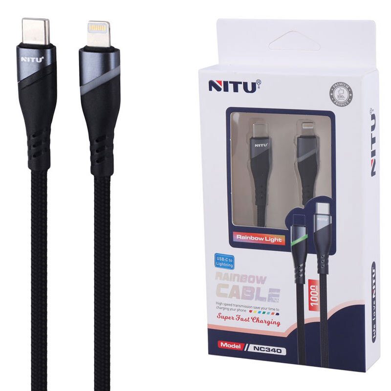 1751168889_bhofqkseq کابل تبدیل فست شارژ Nitu NC340 Type-C To Lightning 1m — تصویر 3