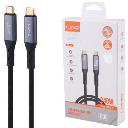 کابل تبدیل فست شارژ Ldnio TC-11C Type-C To Type-C 5A 240W 1m — تصویر 3