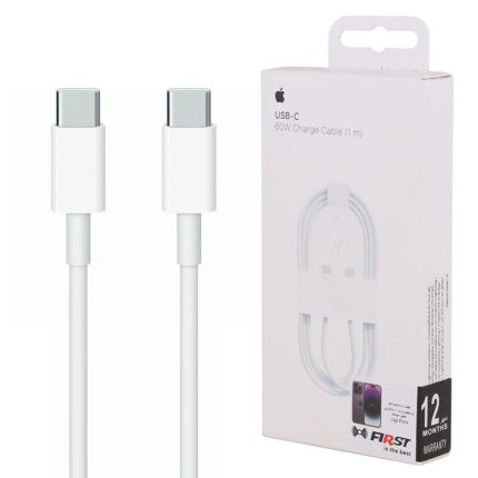 کابل تبدیل فست شارژ Apple A2795 Type-C To Type-C 60W 1m + سوزن سیم کارت — تصویر 2