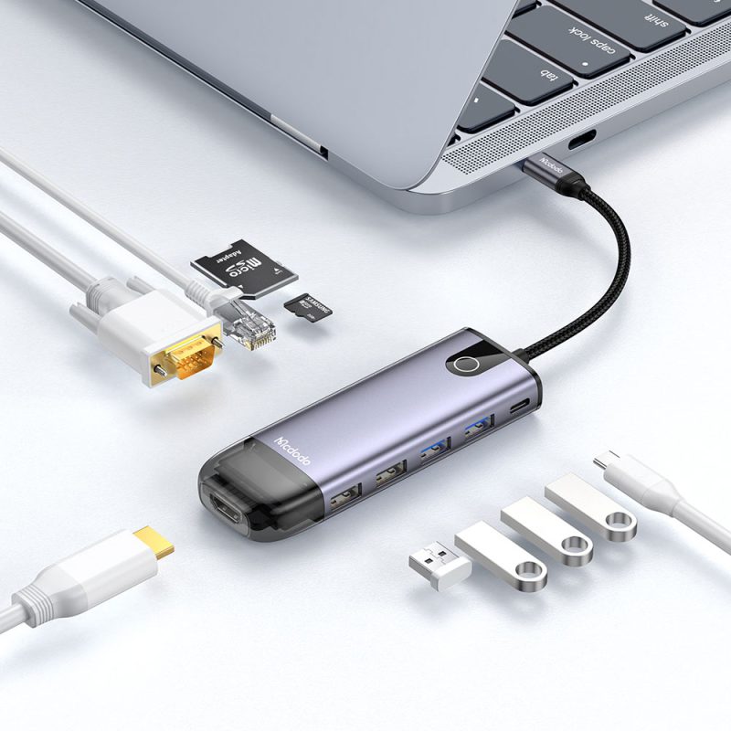 هاب تایپ سی مک دودو مدل HU-7420 با ۱۰ پورت — تصویر 4