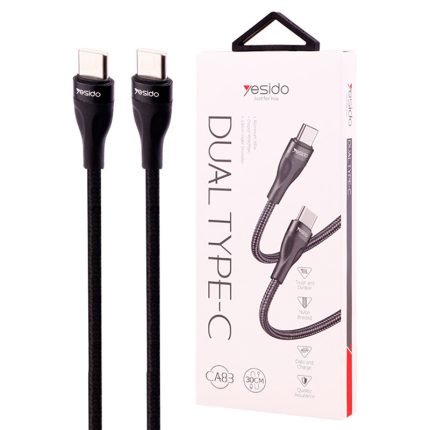 کابل تبدیل فست شارژ Yesido CA83 Type-C to Type-C 45W 30cm — تصویر 4