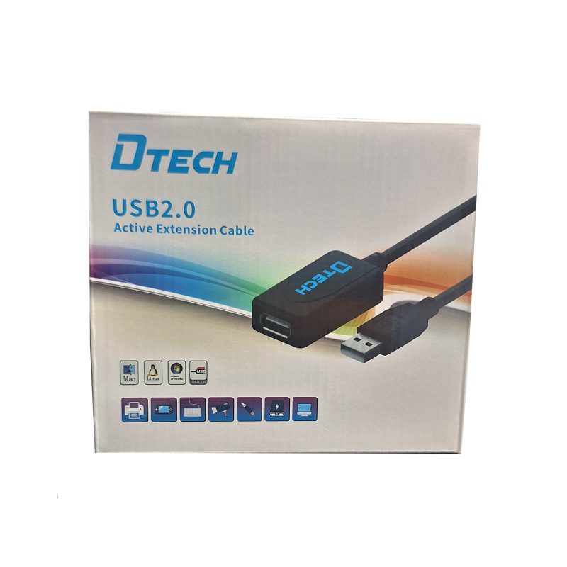 کابل افزایش طول USB 2.0 دیتک به طول 10 متر