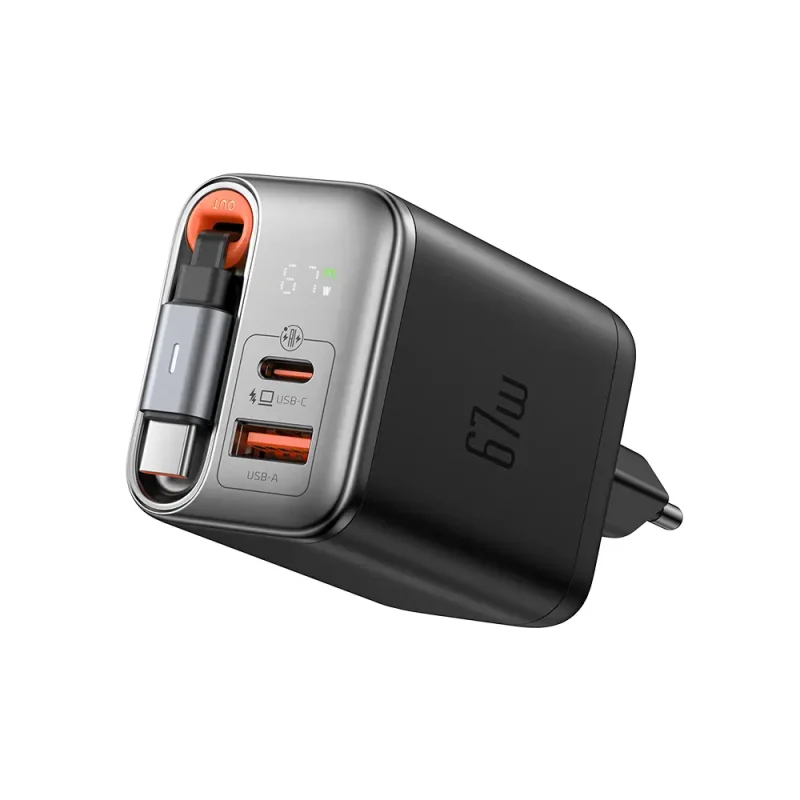 شارژر دیواری 67 وات مک دودو مدل CH-4100 به همراه کابل متصل به بدنه USB-C — تصویر 3