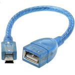 کابل تبدیل USB ماده به mini USB به طول 30 سانتی متر