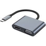 هاب 4 پورت تایپ سی مدل Type-C To HDMI / VGA / PD / USB دیتک — تصویر 3
