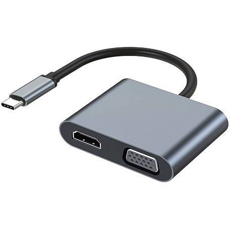 ei4XWIQHVXu2MXLa هاب 4 پورت تایپ سی مدل Type-C To HDMI / VGA / PD / USB دیتک — تصویر 3
