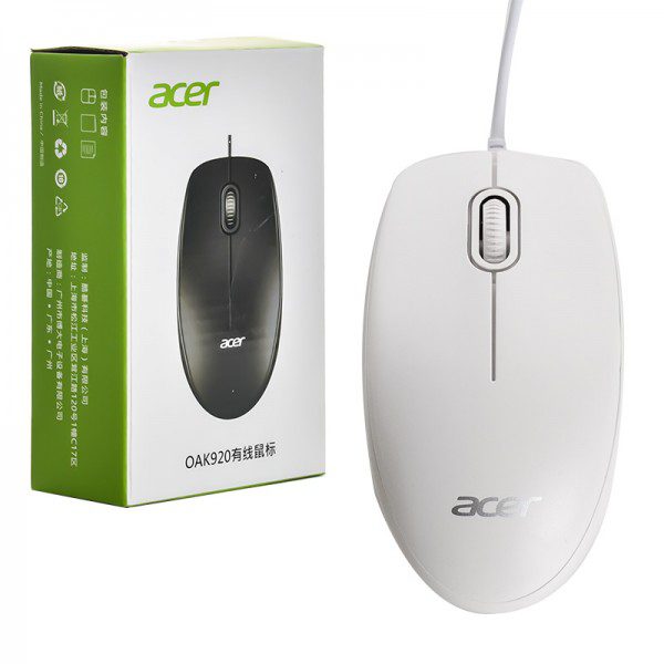 موس-سیم-دار-ایسر-acer-اورجینال-مدل-oak920 ماوس با سیم سایلنت ایسر مدل Acer OAK920 کد 8933-8994