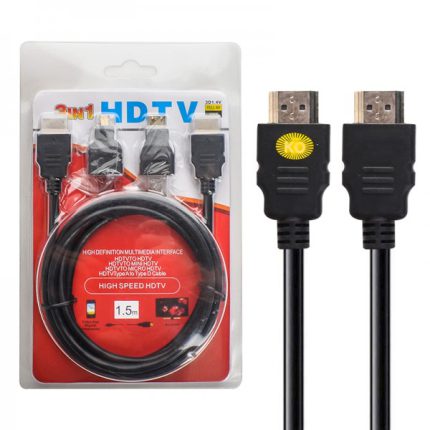 کابل تبدیل HDMI به 3IN1 Mini/Micro HDMI طول 1.5 متر کد 8909 - سیکاس کالا کابل تبدیل HDMI به 3IN1 Mini/Micro HDMI طول 1.5 متر