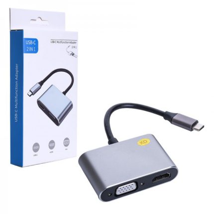 کابل تبدیل Type-C To HDMI & VGA کی لینک (KLINK) مدل K-1178 کد 8911 - سیکاس کالا کابل تبدیل Type-C To HDMI & VGA کی لینک (KLINK) مدل K-1178